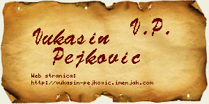 Vukašin Pejković vizit kartica